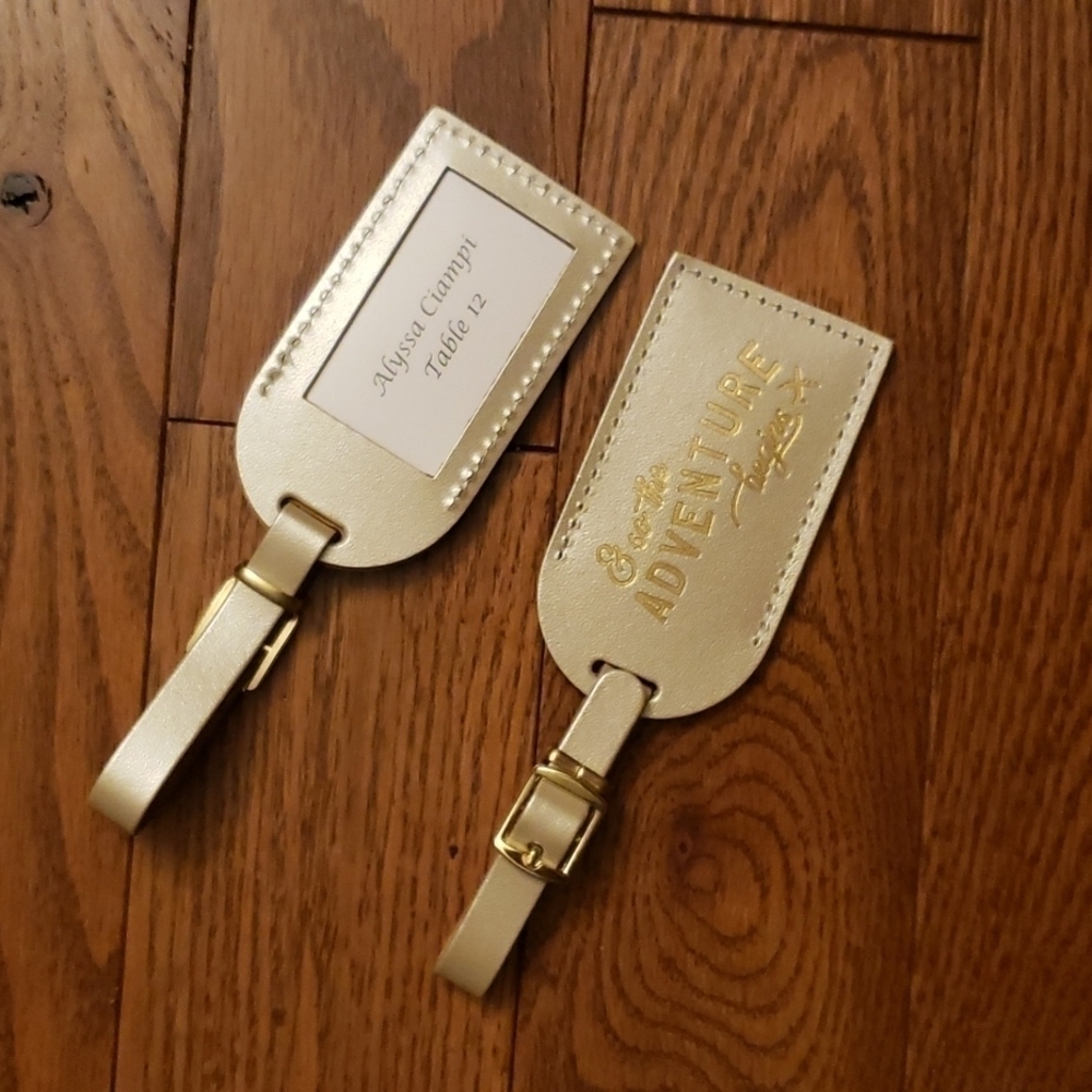 E so the ADVENTURE begins luggage tag set of 2